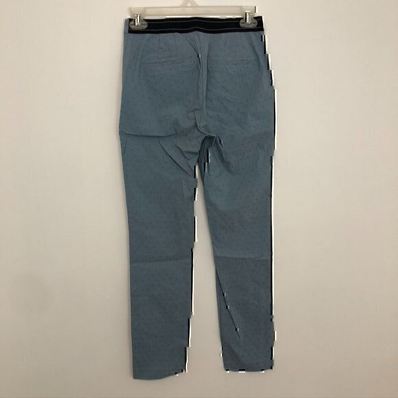ZARA BASIC Trousers Jogger / Elastic Waist Baby Blue Cropped Ankle Tapered Pants - Picture 9 of 11